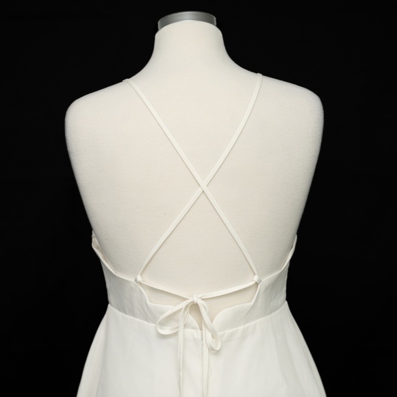 Lulu's. Play On Curves Ivory Backless Mini Dress. - Picture 8 of 11
